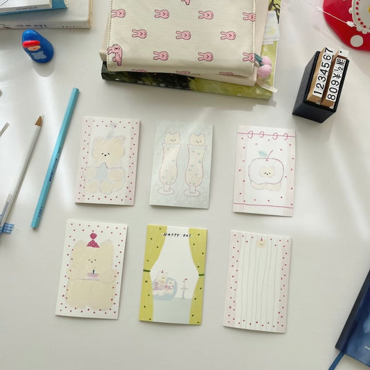 Memo Pads - Little Bear by My Side & Plaid Patchwork