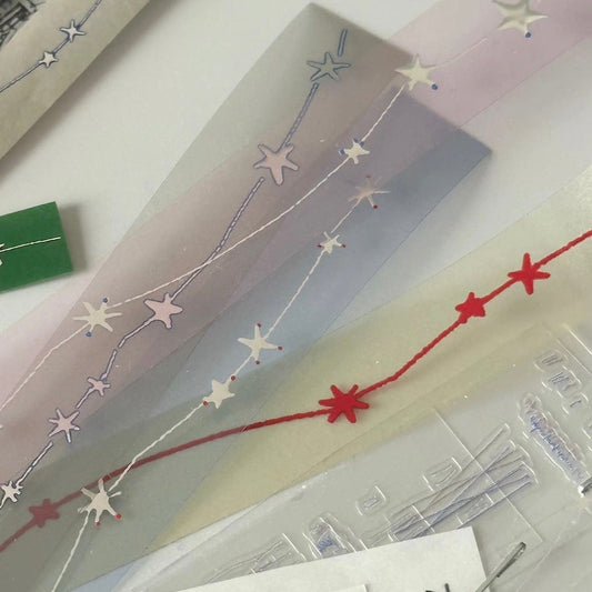 PET Tape - Silver Star