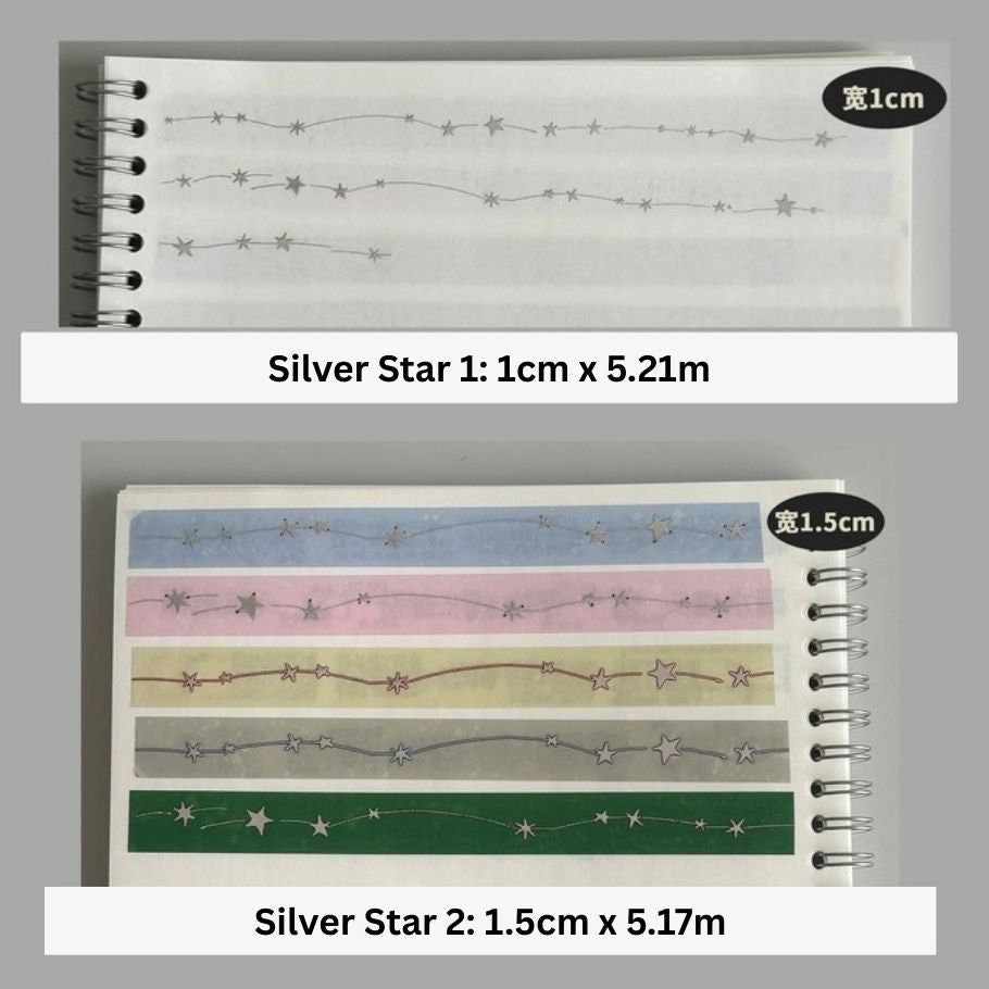PET Tape - Silver Star