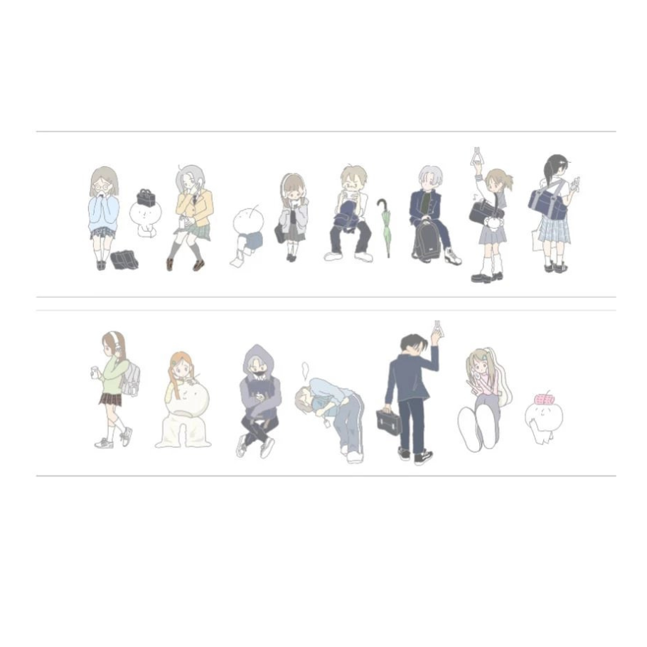 Die-Cut Sticker Roll - Commuter Train