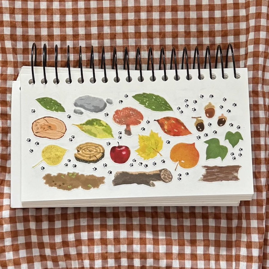 Die-Cut Sticker Roll - Forest Message