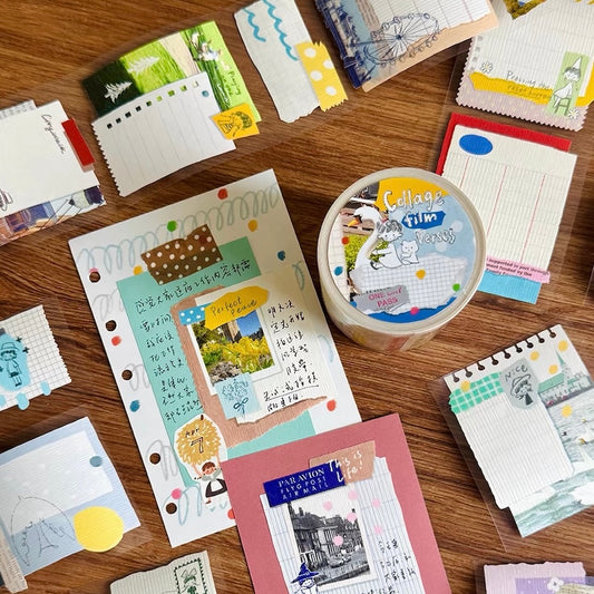 Die-Cut Sticker Roll - Collage Film Verses