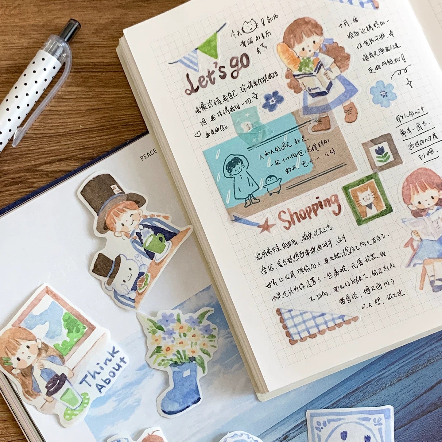 Colors Sticker Roll - Dark Blue Brown Green