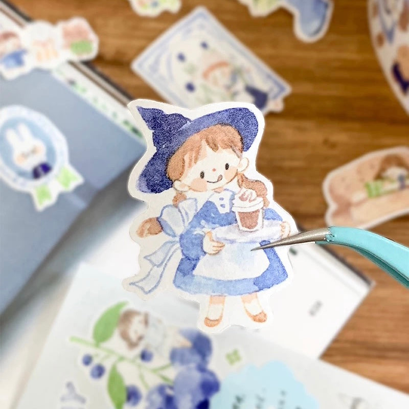 Colors Sticker Roll - Dark Blue Brown Green