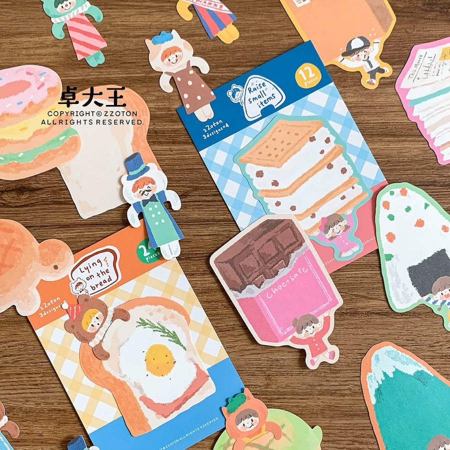 Oil Pastel Memo Pads - Raise & Lying