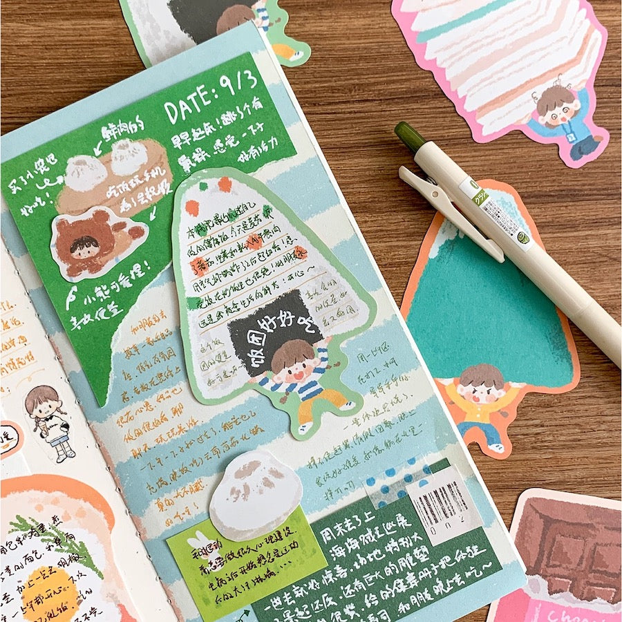 Oil Pastel Memo Pads - Raise & Lying