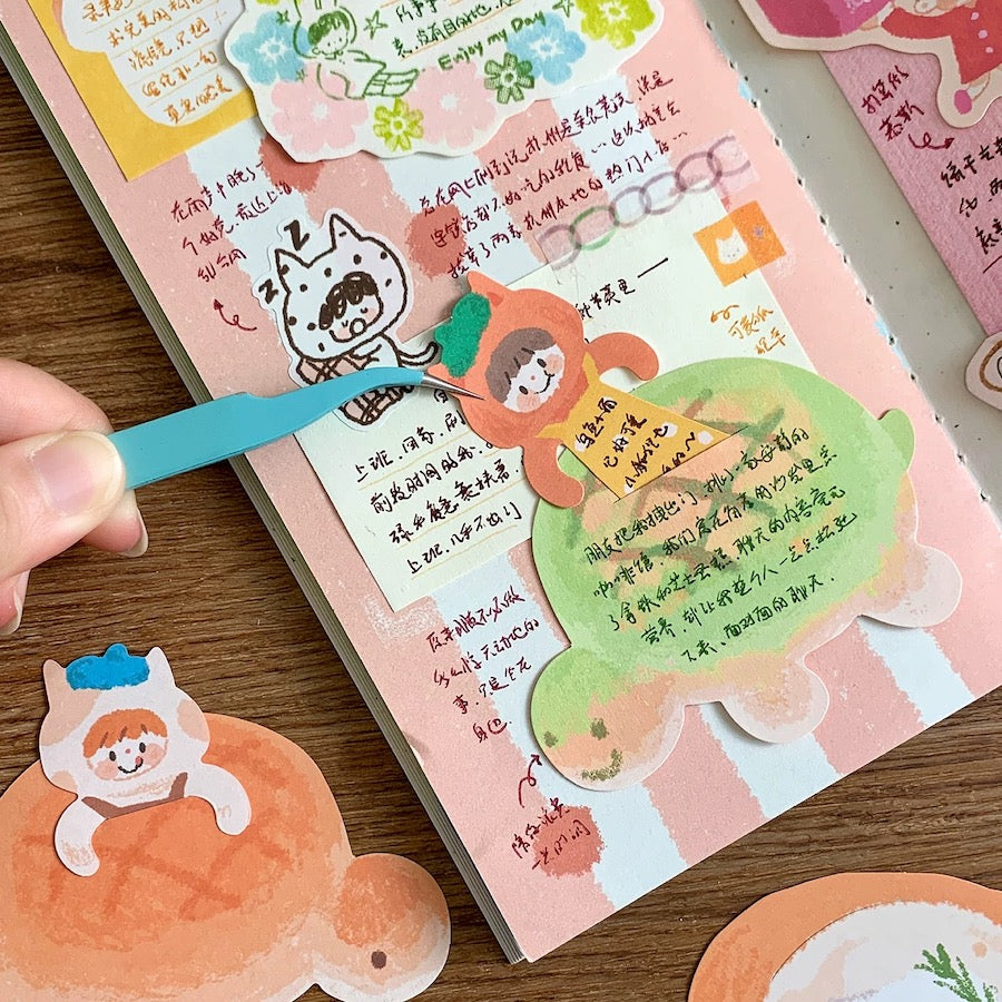 Oil Pastel Memo Pads - Raise & Lying