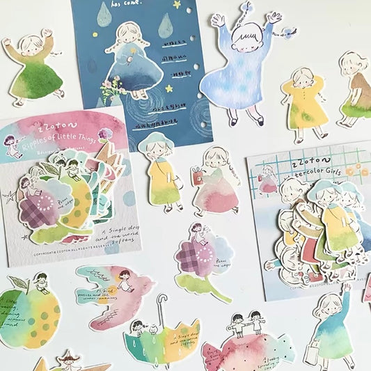 Sticker Packets - Ripples & Watercolor Girls