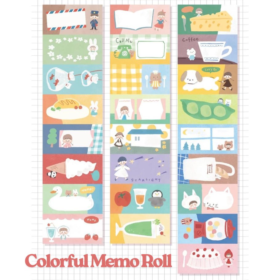 Writing Memo Roll - Colorful & Collage