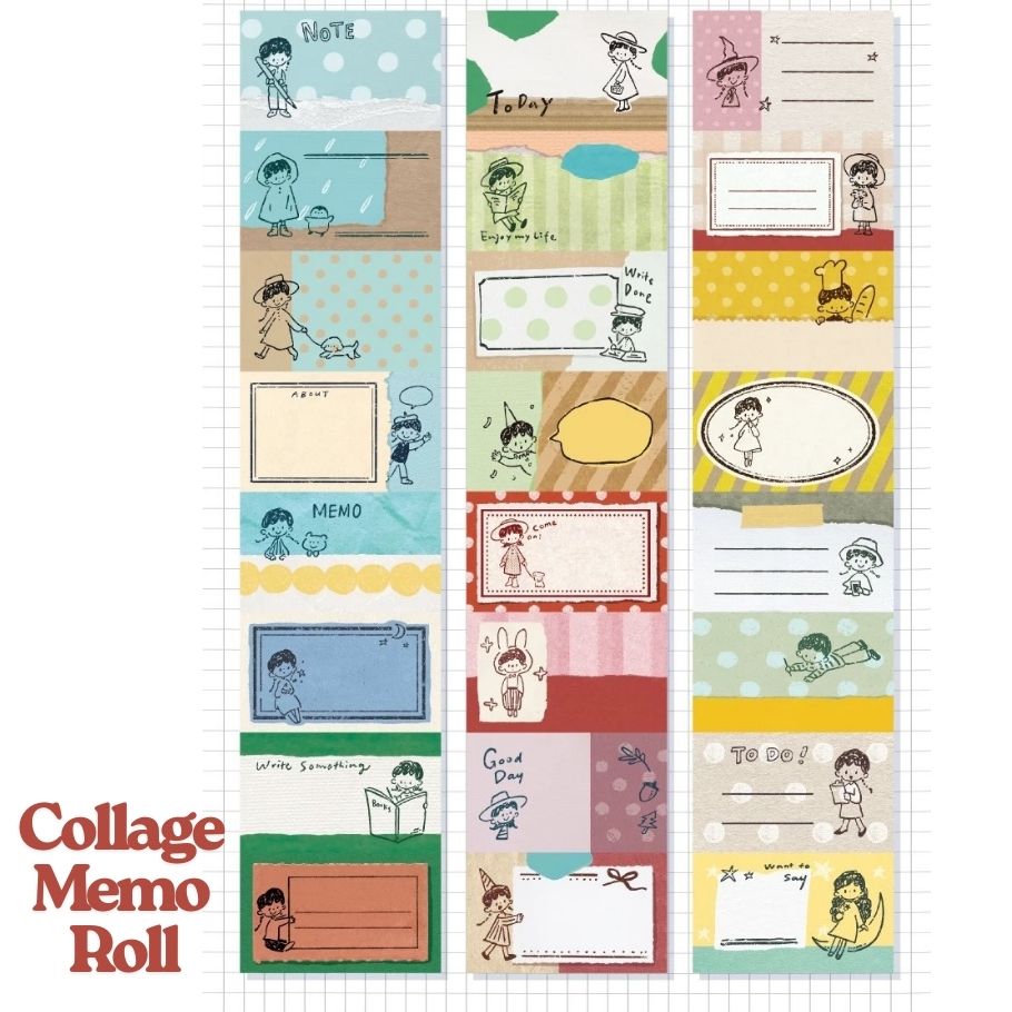 Writing Memo Roll - Colorful & Collage