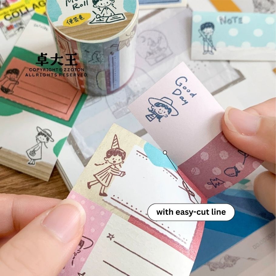 Writing Memo Roll - Colorful & Collage