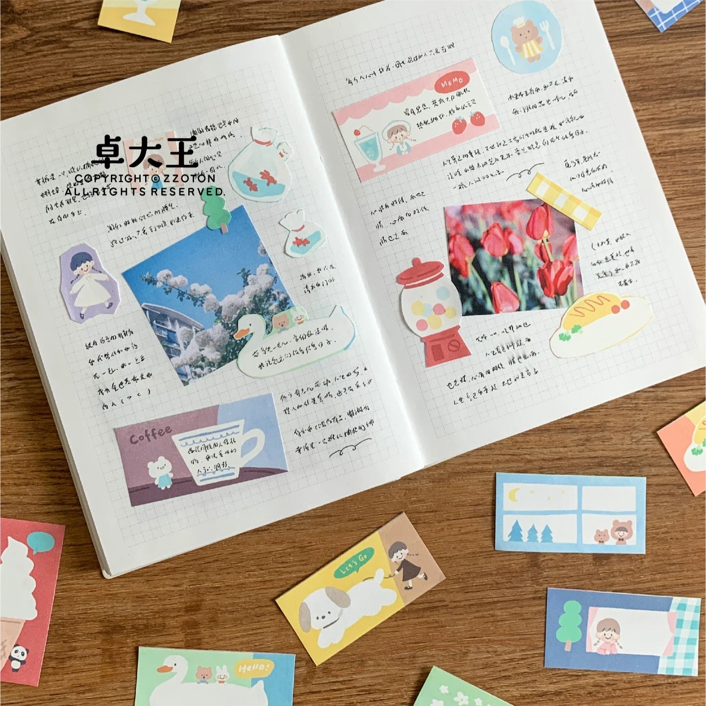 Writing Memo Roll - Colorful & Collage