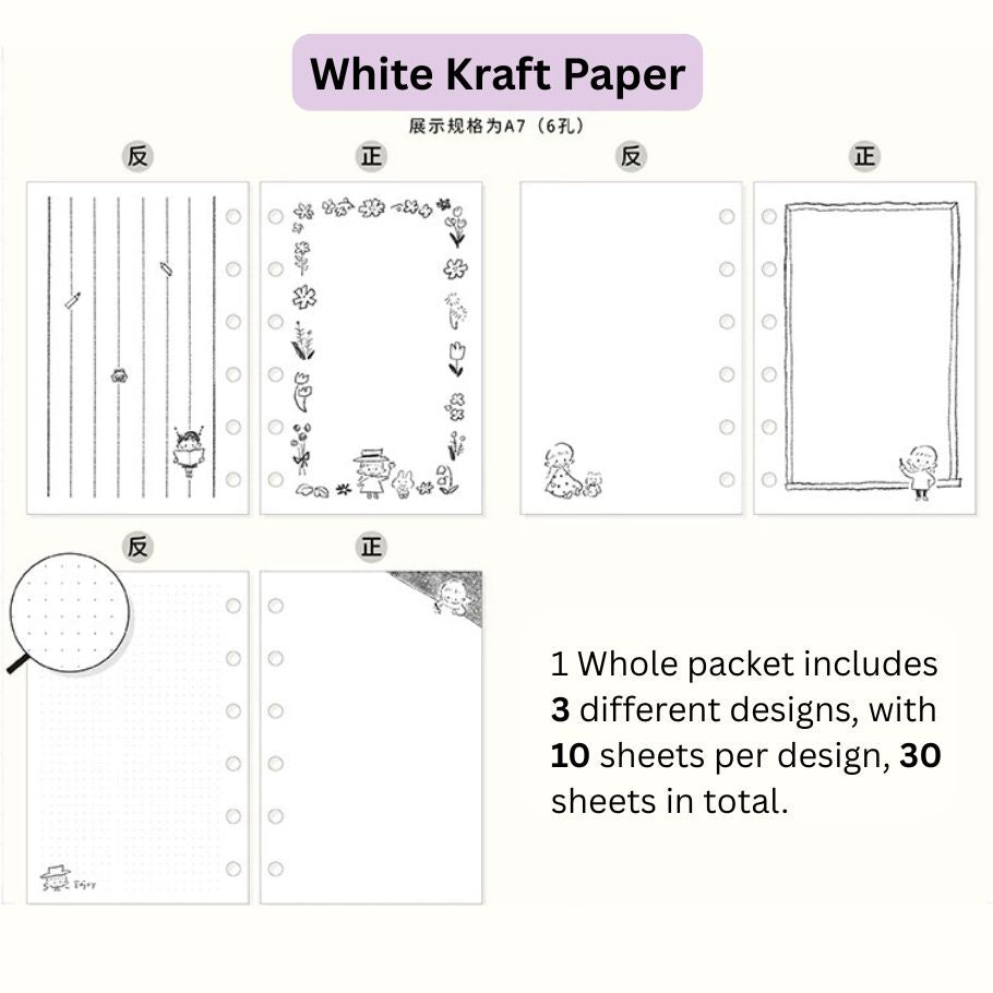 zZOTON Loose Leaf Paper Refills - A7 & M5 Size