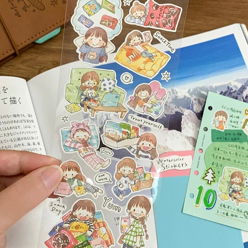 Die-Cut Sticker Sheets - Phone & Snacks