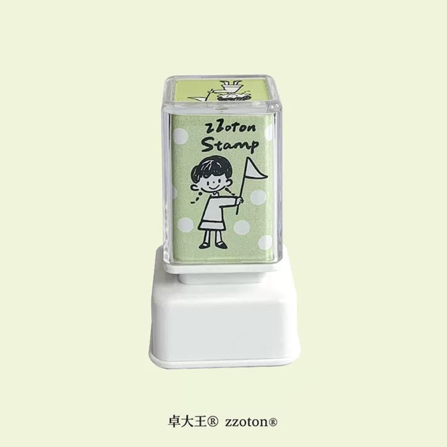 Pre-Inked Stamp - Little Doodle Girl