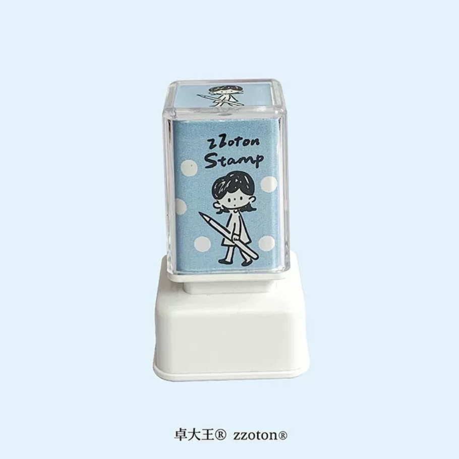 Pre-Inked Stamp - Little Doodle Girl