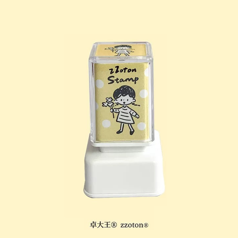 Pre-Inked Stamp - Little Doodle Girl