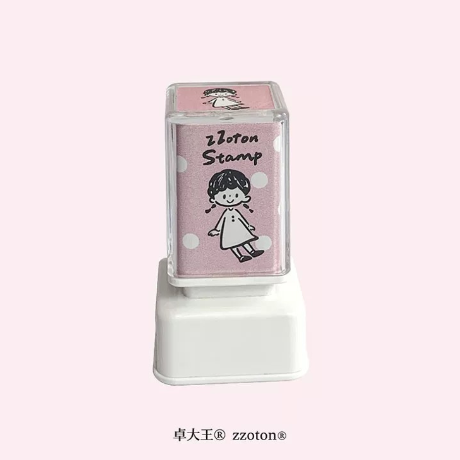 Pre-Inked Stamp - Little Doodle Girl