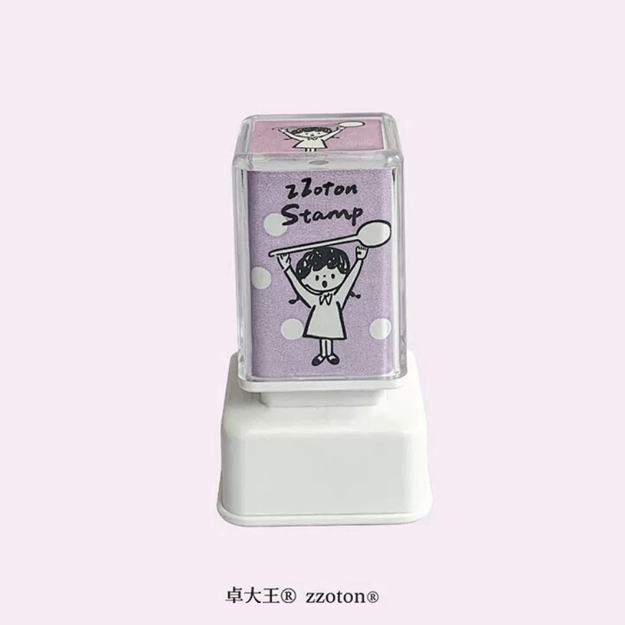 Pre-Inked Stamp - Little Doodle Girl