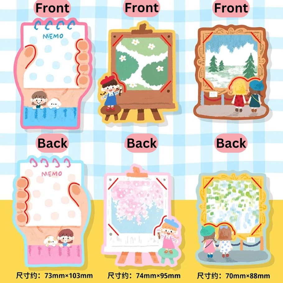 Oil Pastel Memo Pads - Record & Impression