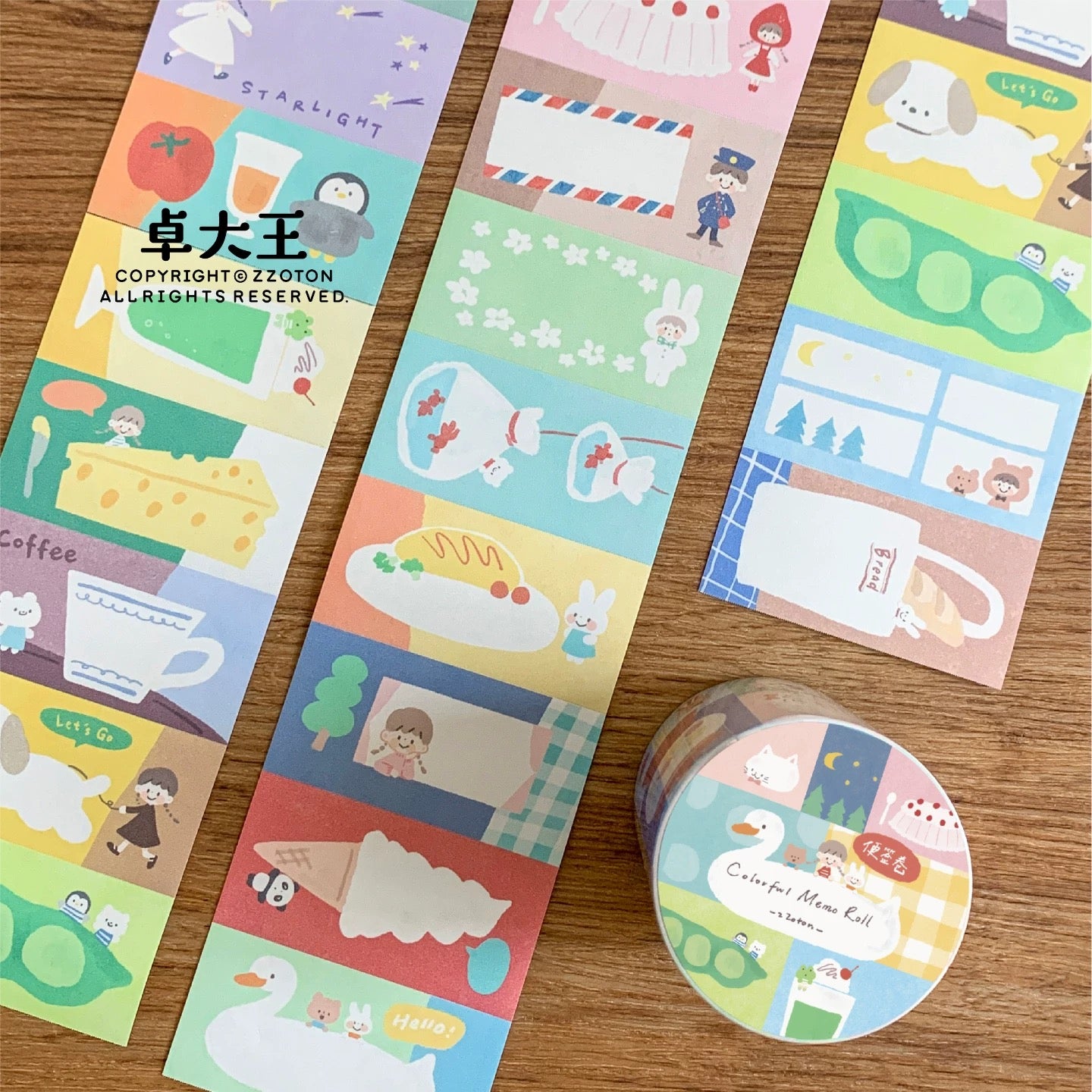 Writing Memo Roll - Colorful & Collage