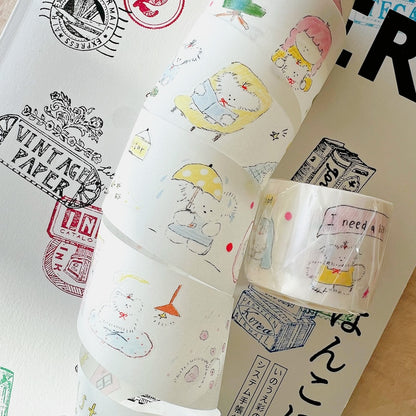 Die-Cut Sticker Roll - Puppy's Starry Dream