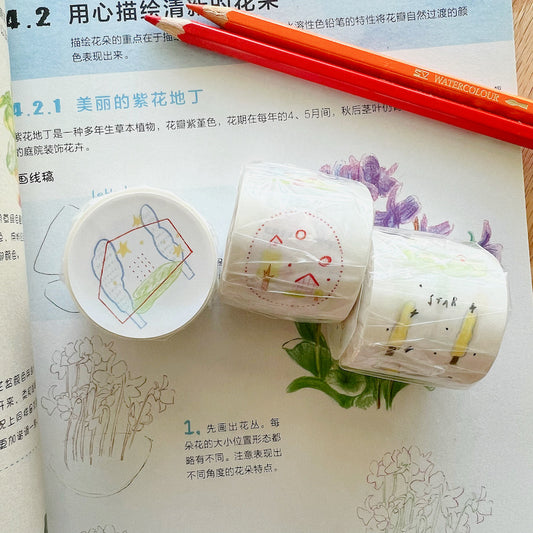 Die-Cut Sticker Roll - Red House 2.0