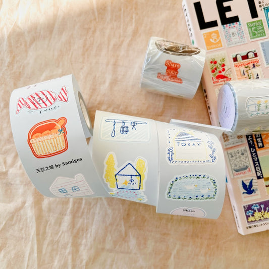 Die-Cut Sticker Roll - Sky Castle