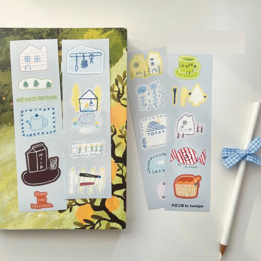 Die-Cut Sticker Roll - Sky Castle