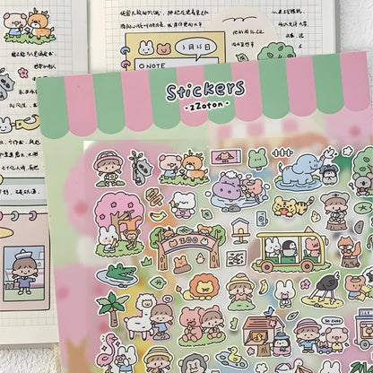 cute stickers with animal theme