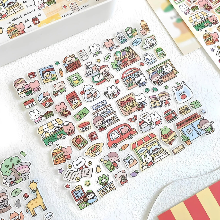 Die-Cut Sticker Sheet - Shiny Deco