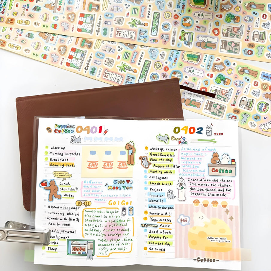 Use stickers in journaling