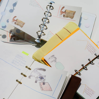 Cat Loose Leaf Paper Refills - A6 Personal, A7, & M5 Size