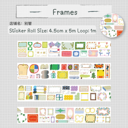 Die-Cut Sticker Roll - Frames