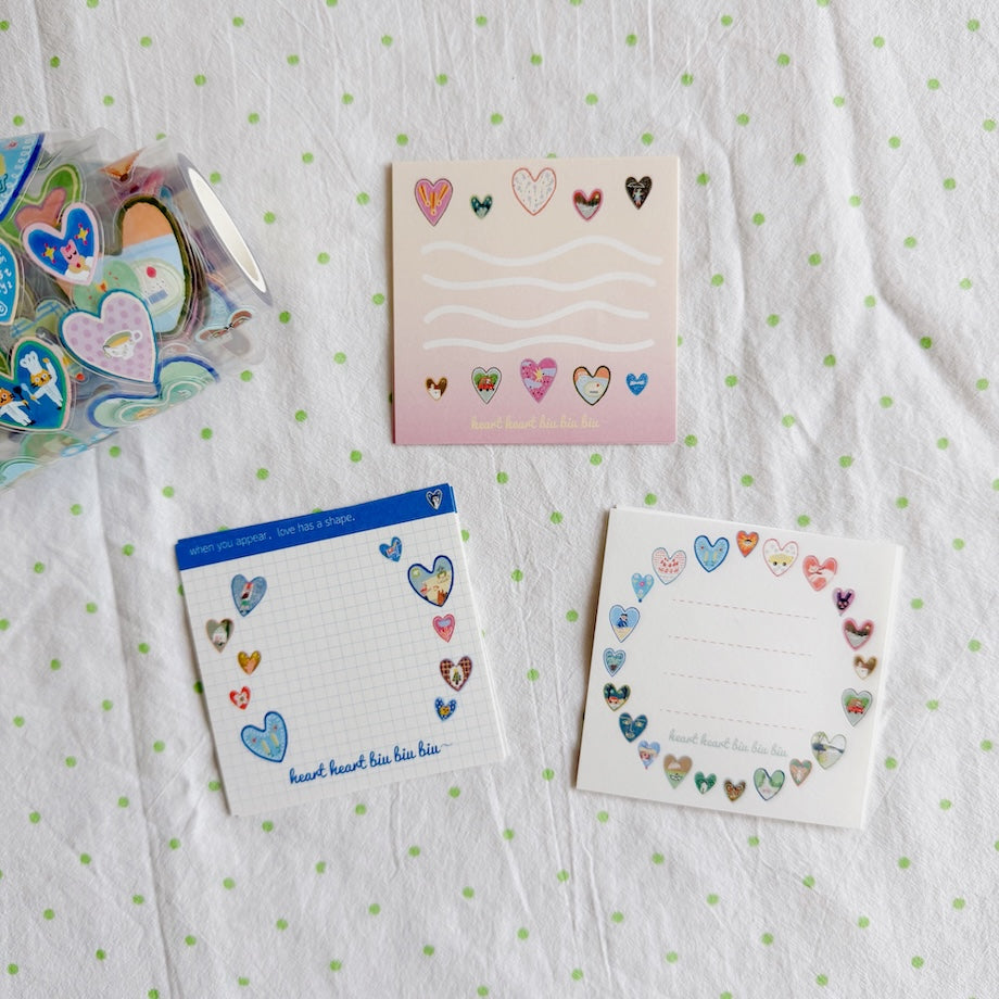 Memo Pad - Hearts