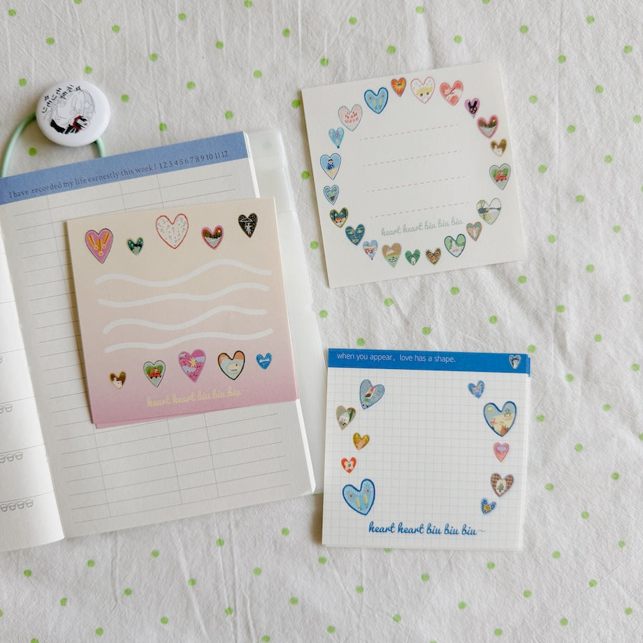 Memo Pad - Hearts