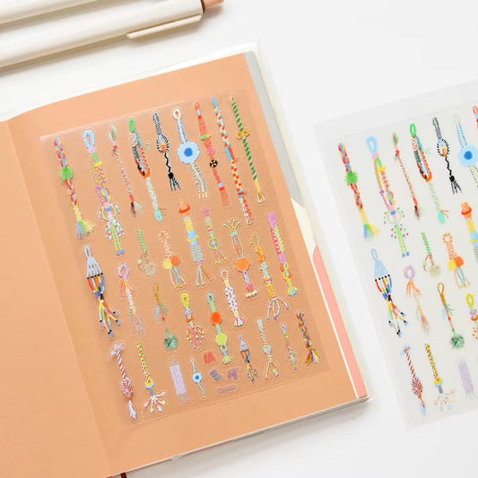 Die-Cut Sticker Sheet - Knotted Yarn