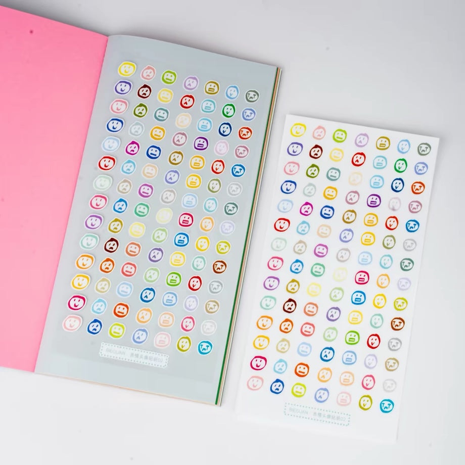 Die-Cut Sticker Sheets - Colorful Emotion