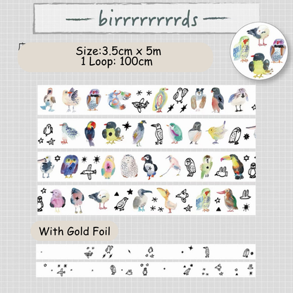Die-Cut Sticker Roll - birrrrrrrrds