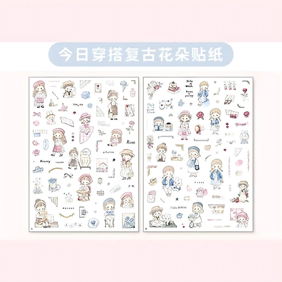 Cute OOTD stickers design