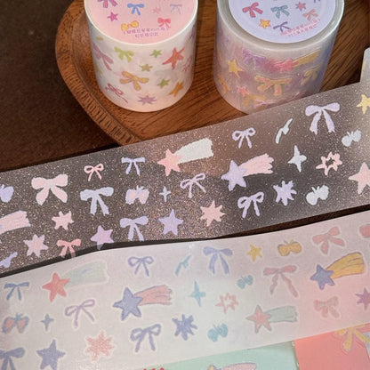 Die-Cut Sticker Roll - Bow and Star