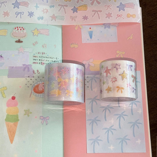 Die-Cut Sticker Roll - Bow and Star