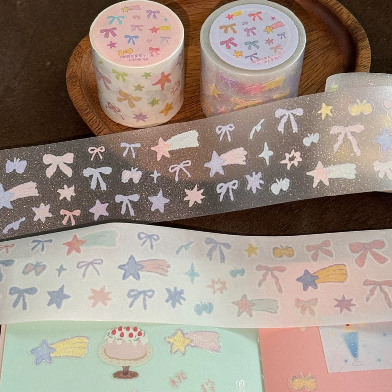 Die-Cut Sticker Roll - Bow and Star