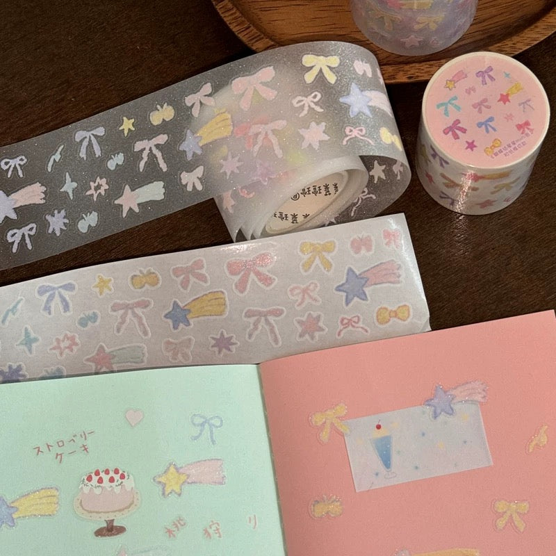 Die-Cut Sticker Roll - Bow and Star