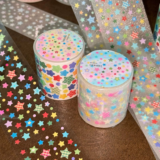 Die-Cut Sticker Roll - Colorful Star