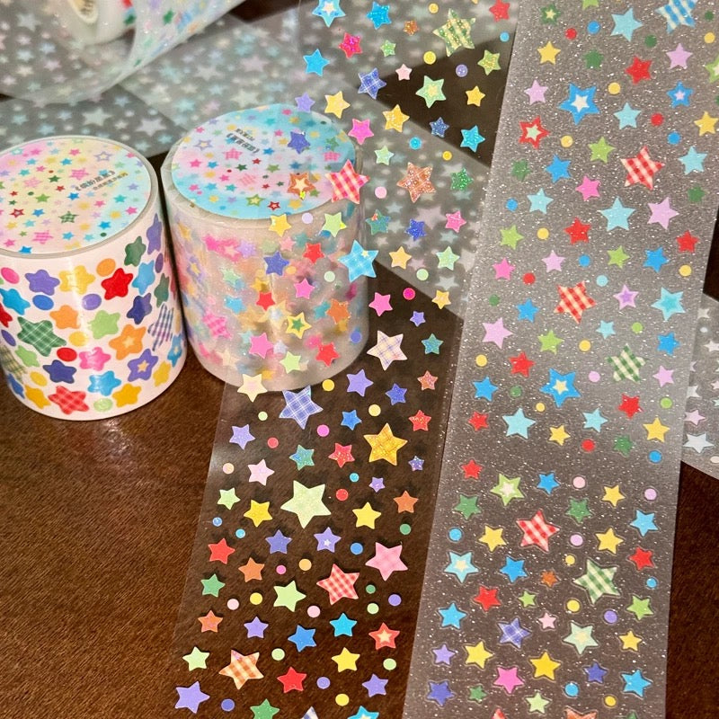 Die-Cut Sticker Roll - Colorful Star