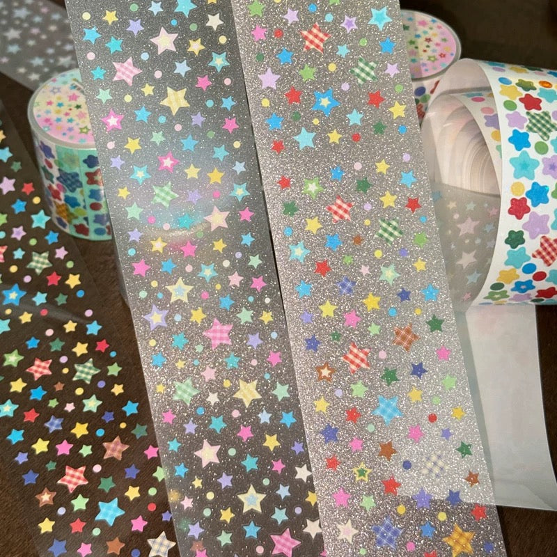 Die-Cut Sticker Roll - Colorful Star