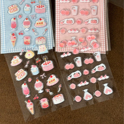 Epoxy Sticker Sheets - Dessert & Peach