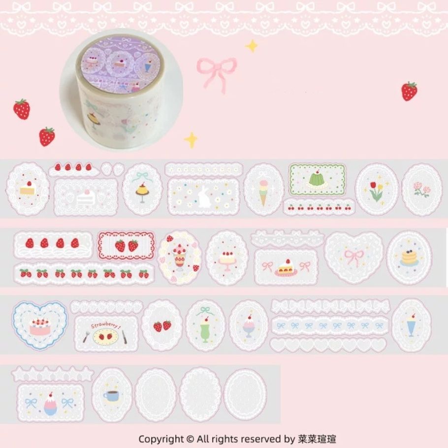 Die-Cut Sticker Roll - Lace