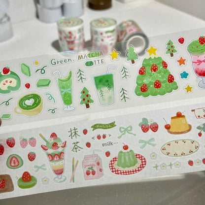 Die-Cut Sticker Roll - Matcha Diary